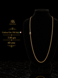 Cadena Cubana Oro 18k Italy 24 inch