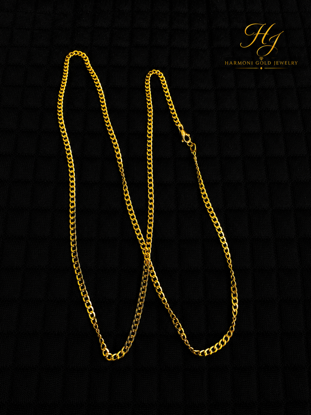 Cadena Cubana Oro 18k Italy 24 inch
