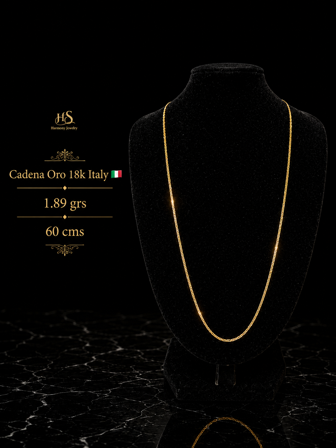 Cadena Valentino Oro 18k Italy