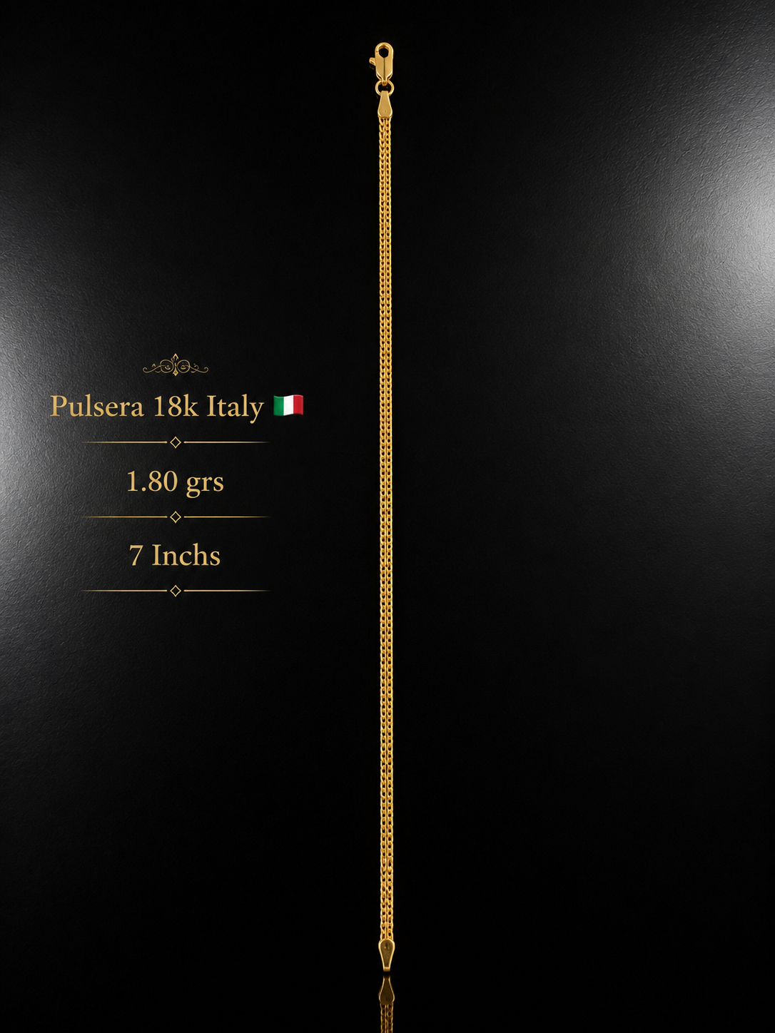 Pulsera Cubana Oro 18k Italy
